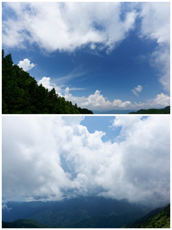 田長谷からの〝夏らしい空〟
